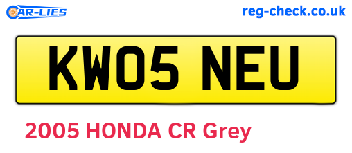 KW05NEU are the vehicle registration plates.