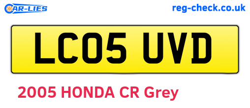 LC05UVD are the vehicle registration plates.