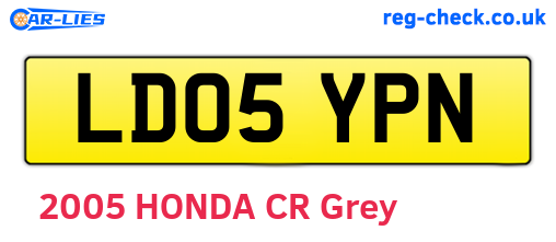 LD05YPN are the vehicle registration plates.