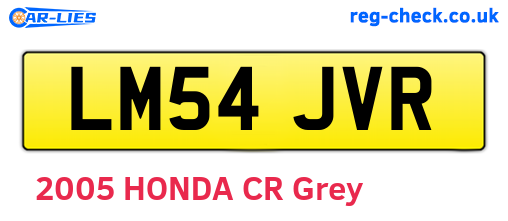 LM54JVR are the vehicle registration plates.