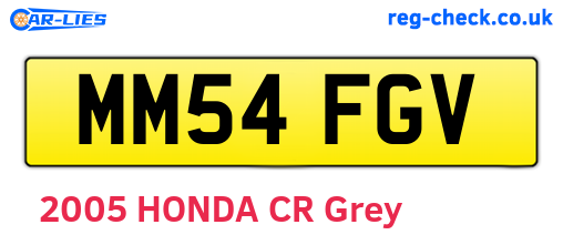 MM54FGV are the vehicle registration plates.