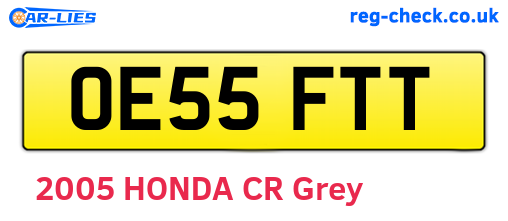 OE55FTT are the vehicle registration plates.