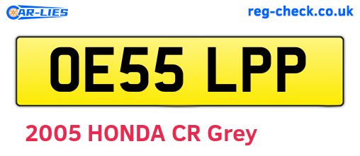 OE55LPP are the vehicle registration plates.