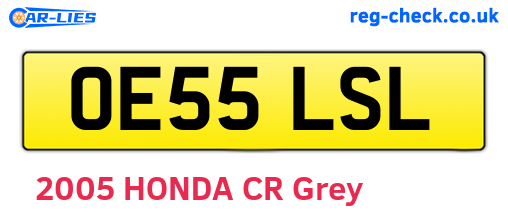 OE55LSL are the vehicle registration plates.