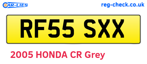 RF55SXX are the vehicle registration plates.