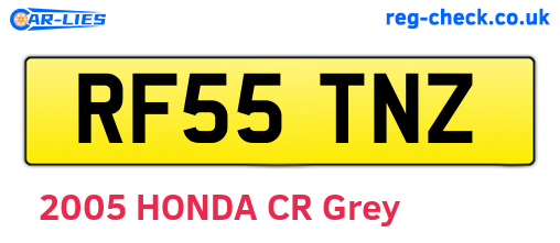 RF55TNZ are the vehicle registration plates.