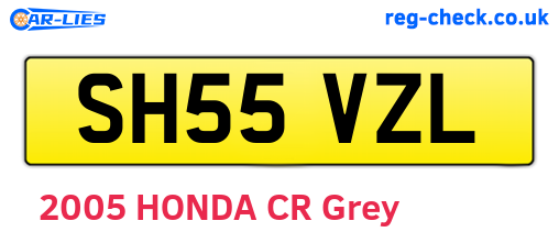 SH55VZL are the vehicle registration plates.