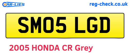 SM05LGD are the vehicle registration plates.