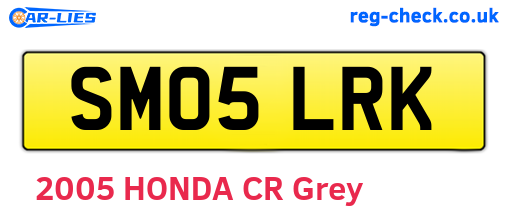 SM05LRK are the vehicle registration plates.