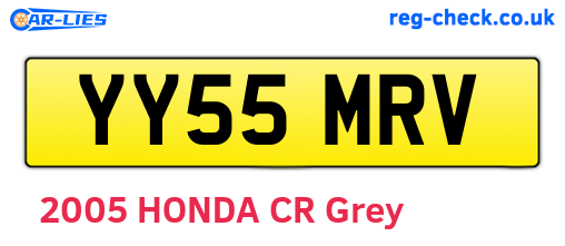 YY55MRV are the vehicle registration plates.