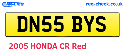 DN55BYS are the vehicle registration plates.