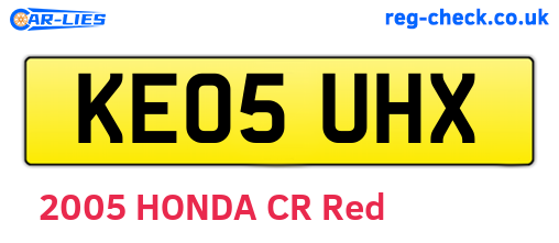 KE05UHX are the vehicle registration plates.