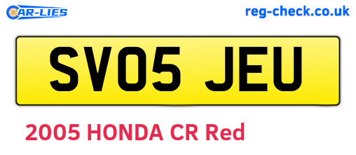 SV05JEU are the vehicle registration plates.