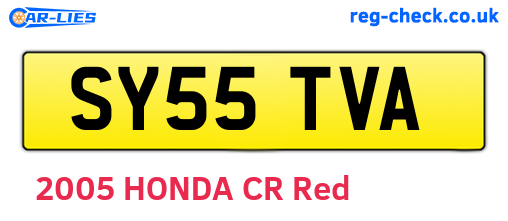 SY55TVA are the vehicle registration plates.
