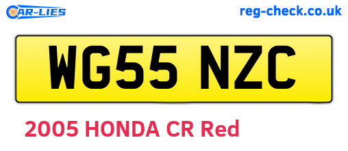 WG55NZC are the vehicle registration plates.