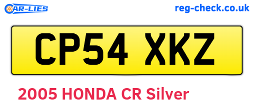 CP54XKZ are the vehicle registration plates.