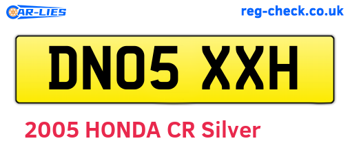DN05XXH are the vehicle registration plates.