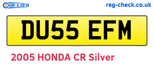 DU55EFM are the vehicle registration plates.