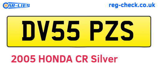 DV55PZS are the vehicle registration plates.