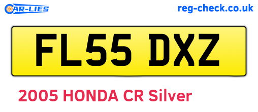 FL55DXZ are the vehicle registration plates.