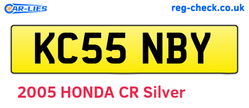 KC55NBY are the vehicle registration plates.