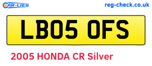 LB05OFS are the vehicle registration plates.