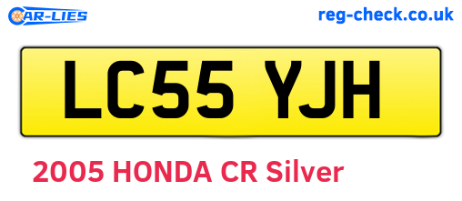 LC55YJH are the vehicle registration plates.