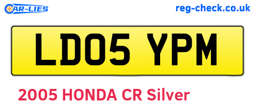 LD05YPM are the vehicle registration plates.