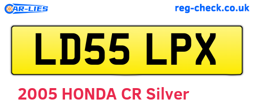 LD55LPX are the vehicle registration plates.