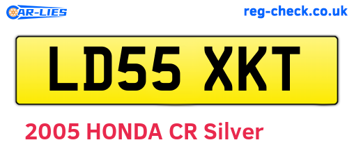 LD55XKT are the vehicle registration plates.