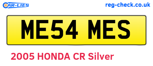 ME54MES are the vehicle registration plates.