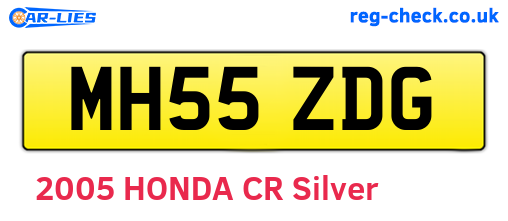 MH55ZDG are the vehicle registration plates.