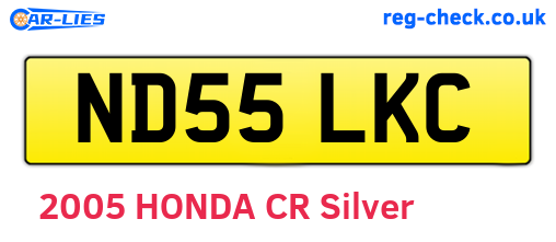 ND55LKC are the vehicle registration plates.