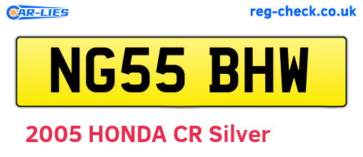 NG55BHW are the vehicle registration plates.