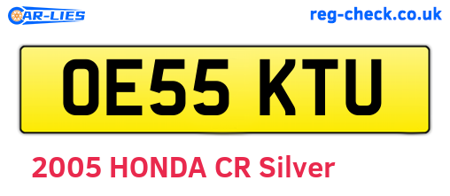OE55KTU are the vehicle registration plates.