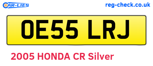 OE55LRJ are the vehicle registration plates.