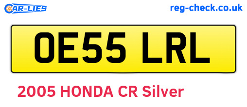 OE55LRL are the vehicle registration plates.