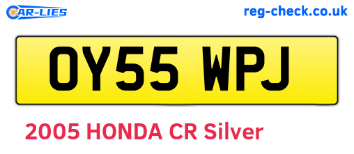 OY55WPJ are the vehicle registration plates.