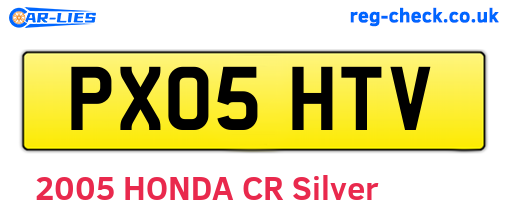 PX05HTV are the vehicle registration plates.