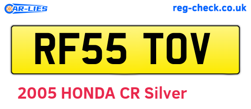 RF55TOV are the vehicle registration plates.