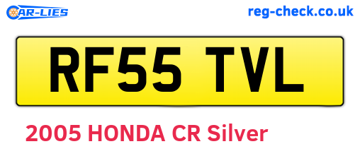 RF55TVL are the vehicle registration plates.