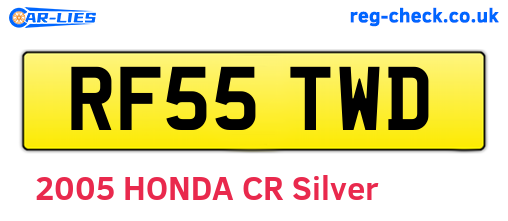 RF55TWD are the vehicle registration plates.