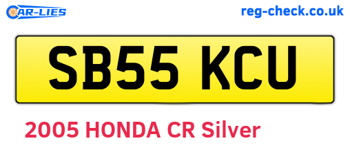 SB55KCU are the vehicle registration plates.