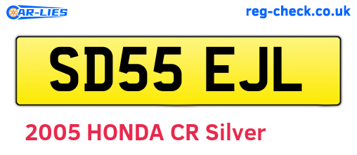 SD55EJL are the vehicle registration plates.