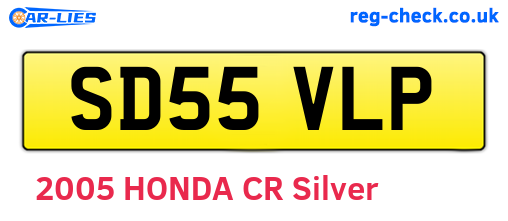SD55VLP are the vehicle registration plates.