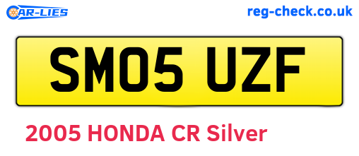 SM05UZF are the vehicle registration plates.