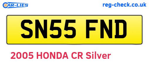 SN55FND are the vehicle registration plates.