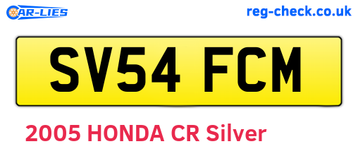 SV54FCM are the vehicle registration plates.