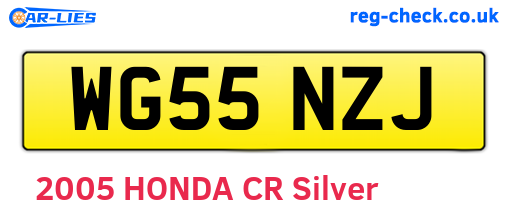 WG55NZJ are the vehicle registration plates.