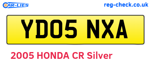 YD05NXA are the vehicle registration plates.